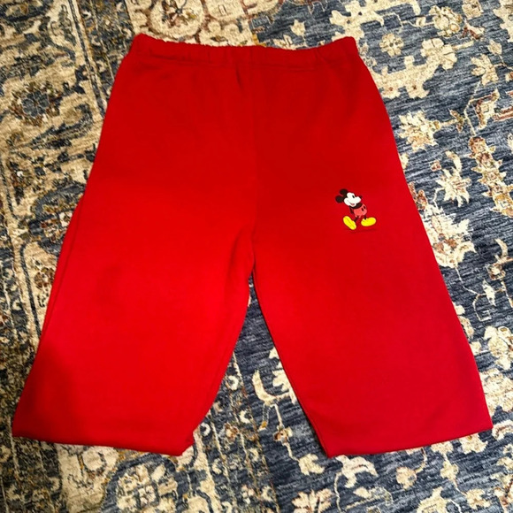 VTG 2pc Jerzees Walt Disney Red Mickey Mouse Matching Jogging Sweat Pant Set XL - Picture 2 of 15